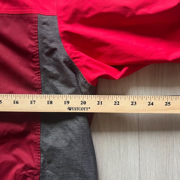 the north face windwall jacket Men’s Large Waterproof Red Hood Camping Hiking - Picture 3 of 4